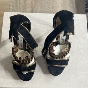 Jimmy Choo Women’s Black/gold Kathleen 130